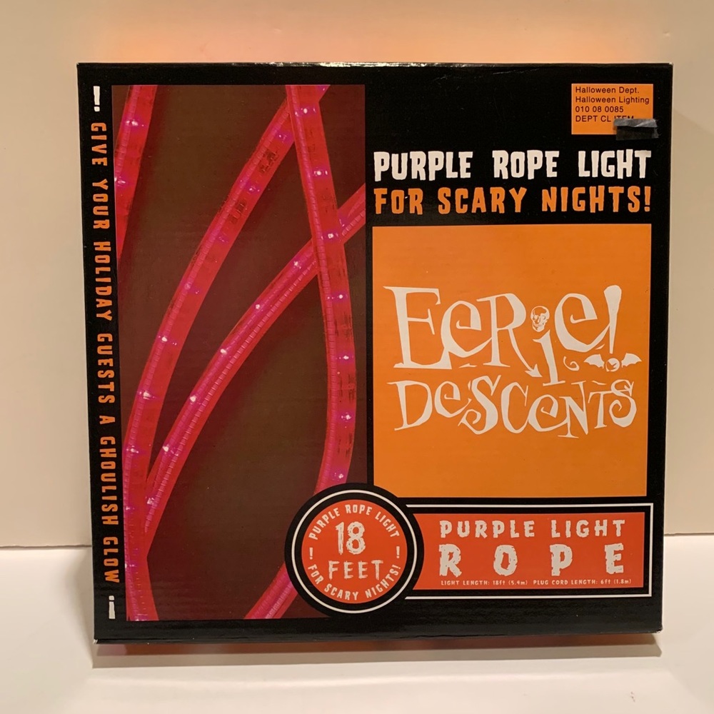 HOLIDAY PURPLE ROPE LIGHTS.